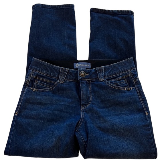 Democracy Denim - Democracy “Ab solution” dark rinse women’s straight jeans size 6 Petite